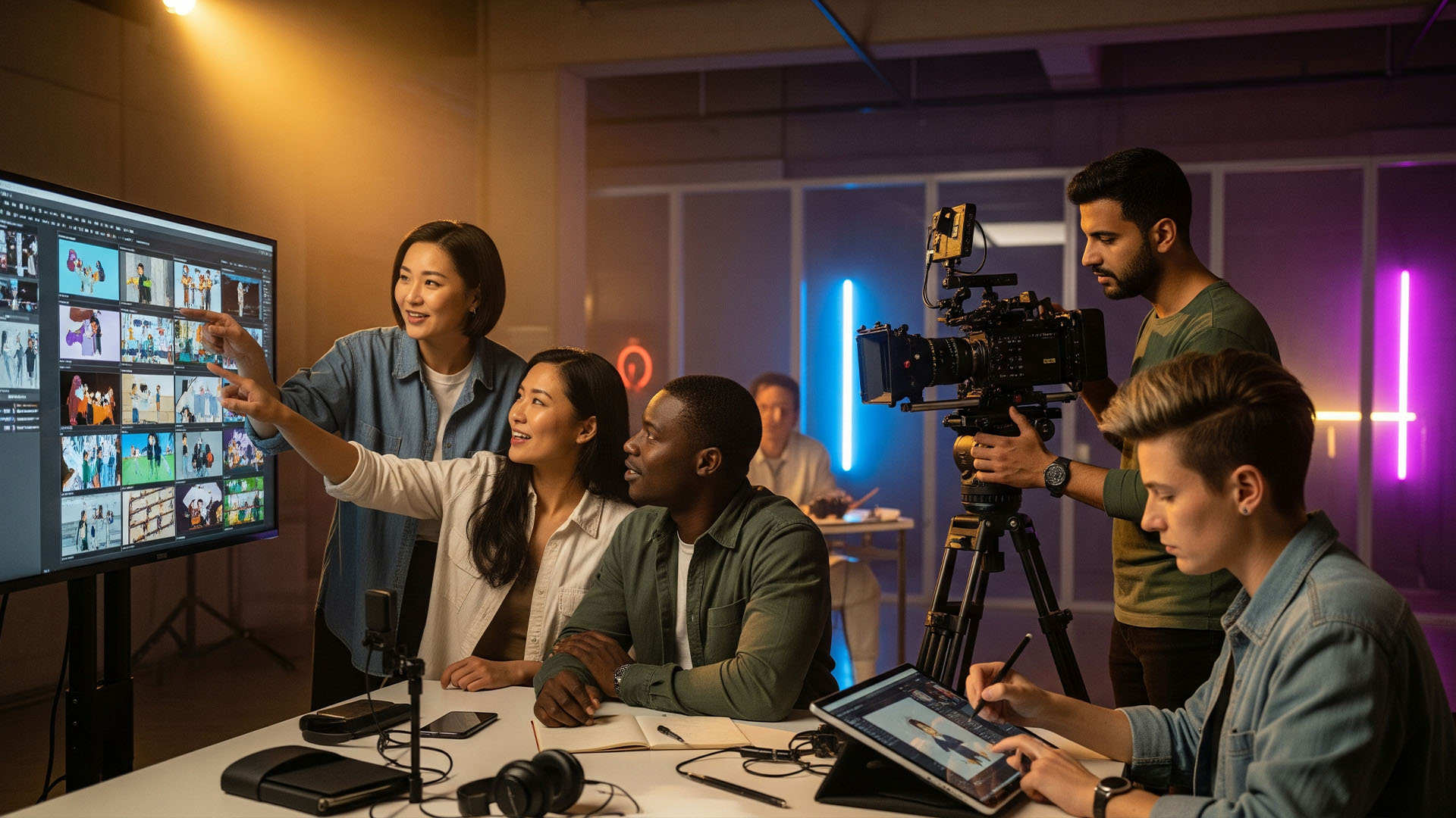 Visual production team