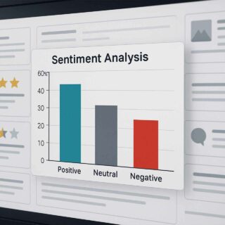 Sentiment analysis chart for sample customer comments
